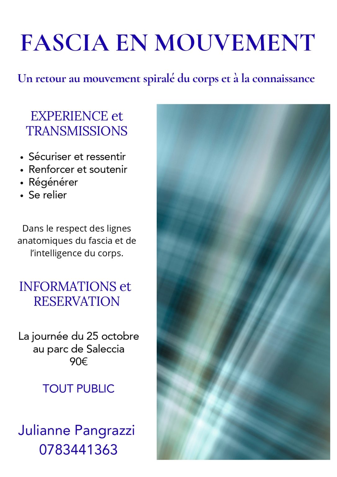 Exploration du corps par le mouvement du fascia
